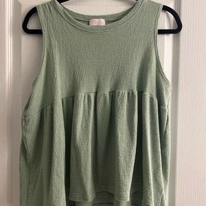 Green Pink Lily Top